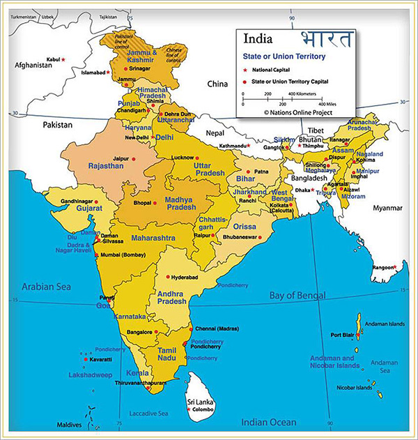 印度地图