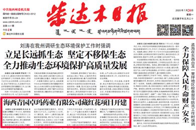 青海海西青园卓玛药业有限公司藏红花项目开建