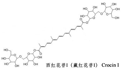 西红花苷I（藏红花苷I） Crocin I 分子结构